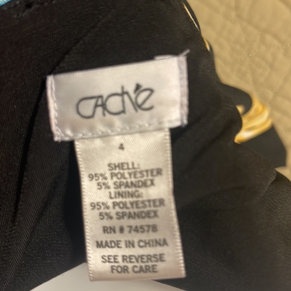 Cache size 4 Floral blue pink gold excellent condition dress - Picture 6 of 6